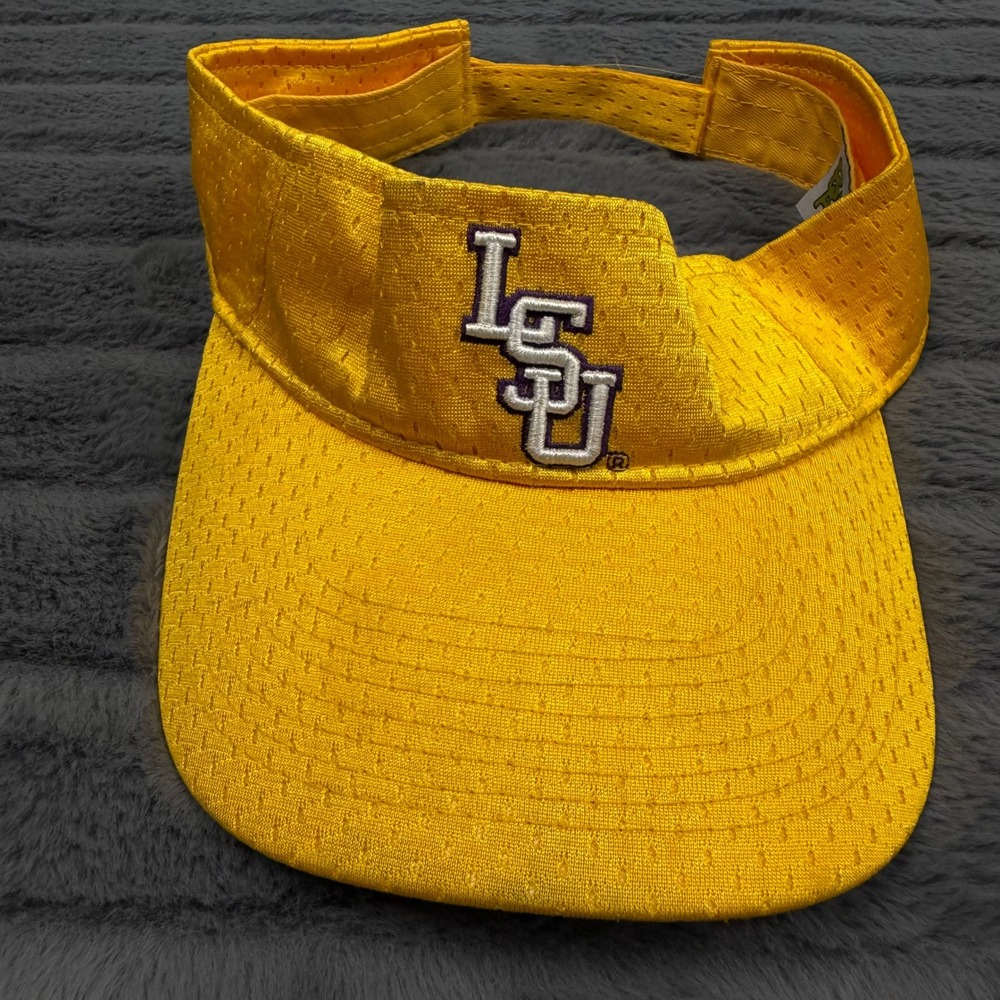 Bayou Apparel LSU Tigers Baseball At The Box Mesh Visor Hat Yellow Adjustable